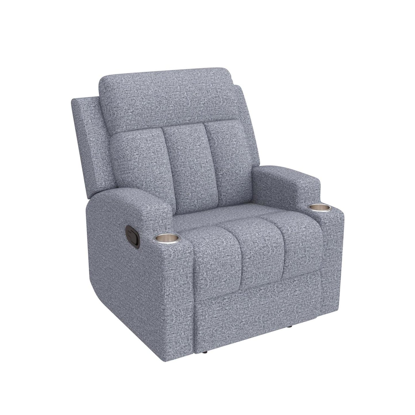 Ergorest Gray Recliner Armchair with Cupholders