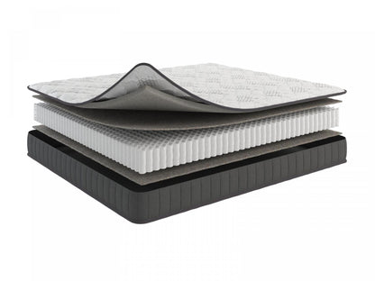 Full , 9 inch , Firm , Hybrid Mattress with Pocket Coil core from Dulce Luxe by Ottomanson showing the layers detail.