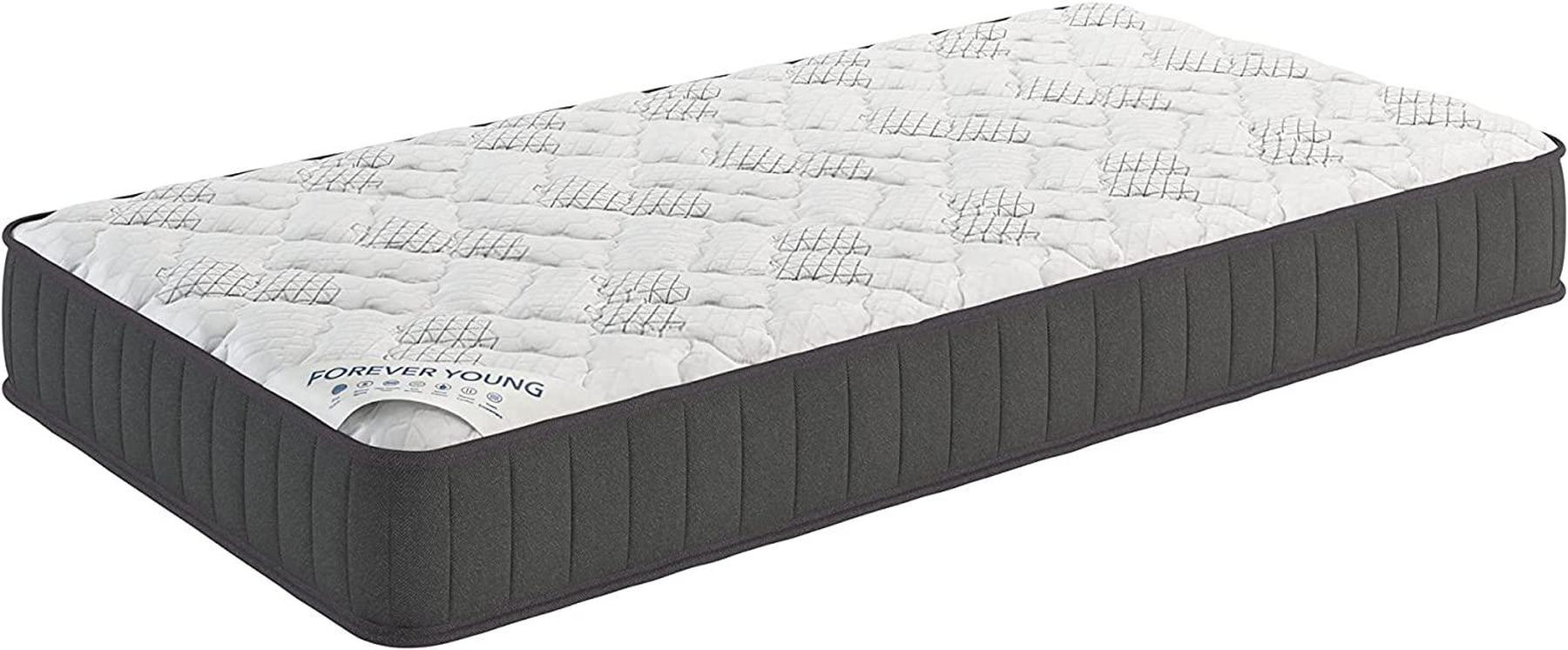 Twin , 9 inch , Firm , Hybrid Mattress with Pocket Coil core from Dulce Luxe by Ottomanson in white background.