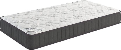 Twin , 9 inch , Firm , Hybrid Mattress with Pocket Coil core from Dulce Luxe by Ottomanson in white background.